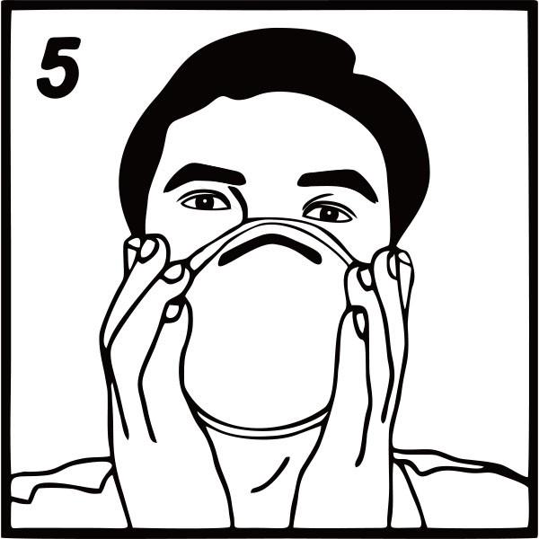 A máscara protetora descartável Niosh de Coronavirus aprovou o respirador com Earloop 4