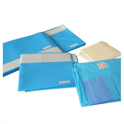 Embalagem cirúrgica descartável em verde para uso médico