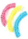 Tampões plásticos descartáveis do cabelo de Polyethlene do multi tamanho com tira colorida do elástico