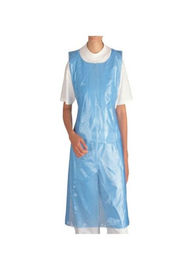 Poeira plástica azul descartável não tóxica dos aventais resistente para a utilização do dia a dia