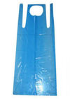 Avental descartável Eco do PE da cor azul amigável com superfície lisa/gravando