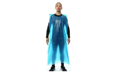 Aventais plásticos descartáveis Multicolour para a prova completa do sangue do comprimento dos adultos inofensiva