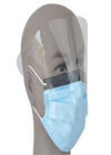 Anti névoa máscara protetora descartável de 3 dobras com o repelente de insetos plástico transparente do líquido da viseira