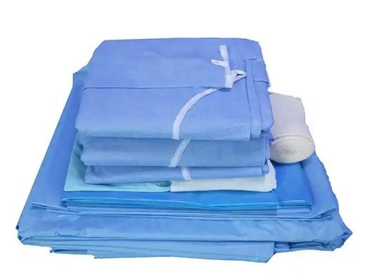 Pacote cirúrgico descartável Materiais médicos Acessórios Ideal para salas de operação Condição de armazenamento Evite a luz solar direta