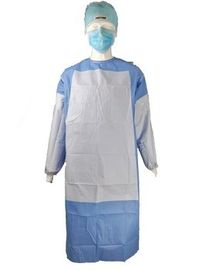 Vestido cirúrgico descartável reforçado de SMS, antibacteriano médico do vestido do hospital